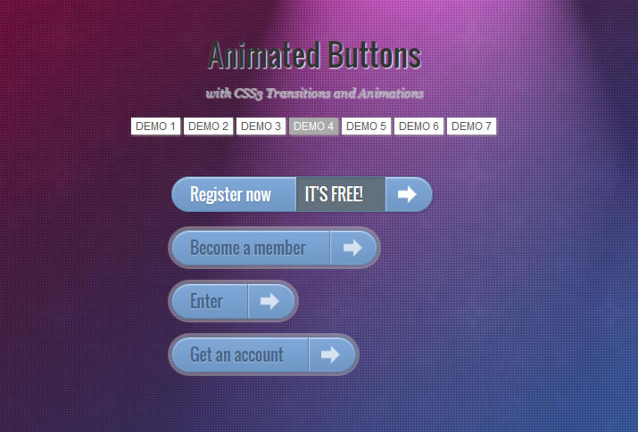 七套CSS3绚丽动画按钮