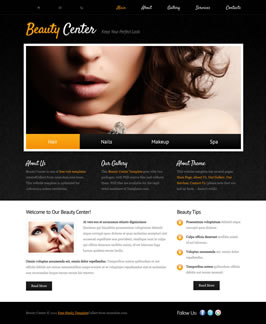 黑色美容网站HTML模版