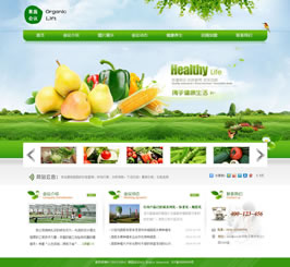 绿色农产品PSD网站模版